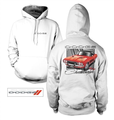 Dodge - Red Challenger Hoodie , Hooded Pullover