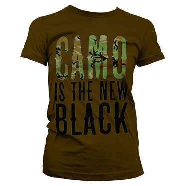 Camo Is The New Black Girly Tee, Girly Tee