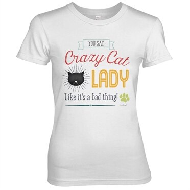Läs mer om Crazy Cat Lady Girly Tee, T-Shirt