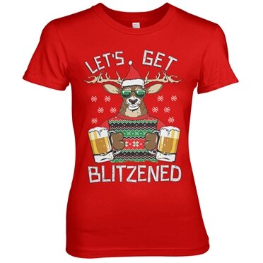 Läs mer om Lets Get Blitzened Girly Tee, T-Shirt