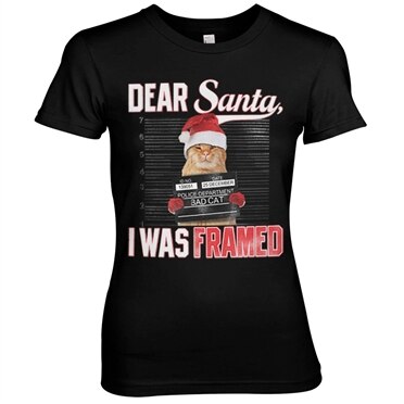 Läs mer om Dear Santa - I Was Framed Girly Tee, T-Shirt
