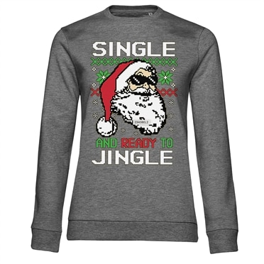 Läs mer om Single And Ready To Jingle Girly Sweatshirt, Sweatshirt