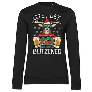 Läs mer om Lets Get Blitzened Girly Sweatshirt, Sweatshirt