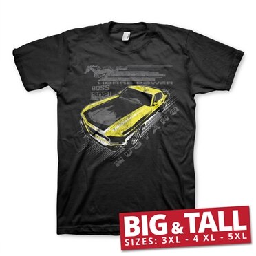 Ford Mustang - Vintage Yellow Boss Big & Tall T-Shirt, Big & Tall T-Shirt