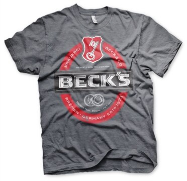 Läs mer om Becks Beer Washed Label Logo T-Shirt, T-Shirt