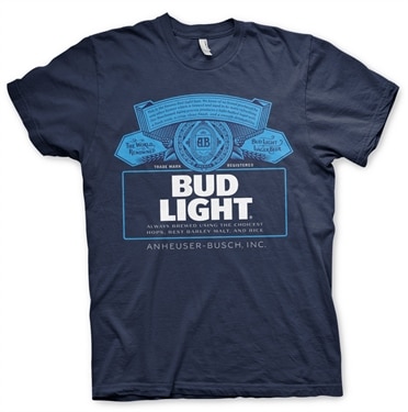 Bud Light Label Logo T-Shirt, Basic Tee