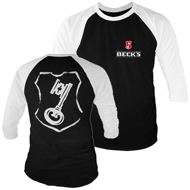 Becks Shield Baseball 3/4 Sleeve Tee, Long Sleeve T-Shirt