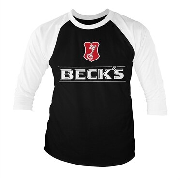 Läs mer om Becks Logo Baseball 3/4 Sleeve Tee, Long Sleeve T-Shirt