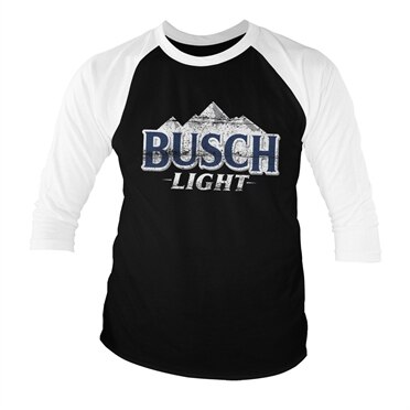Busch Light Beer Baseball 3/4 Sleeve Tee, Baseball 3/4 Sleeve Tee