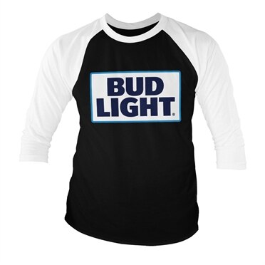 Bud Light Logo Baseball 3/4 Sleeve Tee, Baseball 3/4 Sleeve Tee