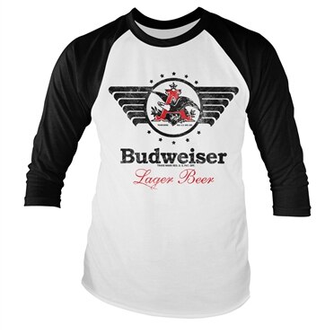 Läs mer om Budweiser Vintage Eagle Baseball Long Sleeve Tee, Long Sleeve T-Shirt