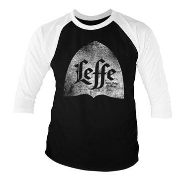 Leffe Distressed Alcove Logo Baseball 3/4 Sleeve Tee, Long Sleeve T-Shirt