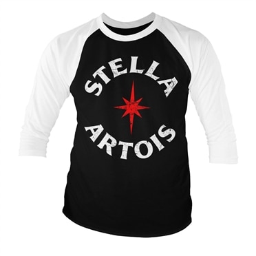 Läs mer om Stella Artois Wordmark Baseball 3/4 Sleeve Tee, Long Sleeve T-Shirt