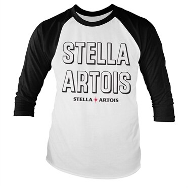 Läs mer om Stella Artois Retro Wordmark Baseball Long Sleeve Tee, Long Sleeve T-Shirt