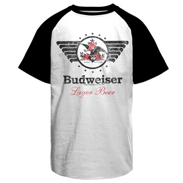 Läs mer om Budweiser Vintage Eagle Baseball T-Shirt, T-Shirt