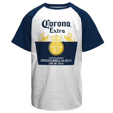 Corona Extra Label Baseball T-Shirt, Baseball T-Shirt