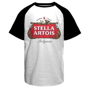 Läs mer om Stella Artois Belgium Logo Baseball T-Shirt, T-Shirt