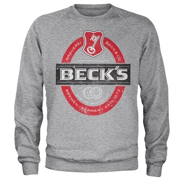 Läs mer om Becks Beer Washed Label Logo Sweatshirt, Sweatshirt
