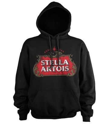 Stella Artois Washed Logo Hoodie, Hooded Pullover