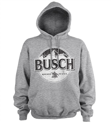 Busch Beer BW Washed Logo Hoodie, Hooded Pullover