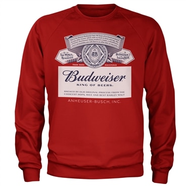 Läs mer om Budweiser Label Sweatshirt, Sweatshirt