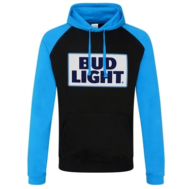 Bud Light Logo Baseball Hoodie, Baseball Hooded Pullover
