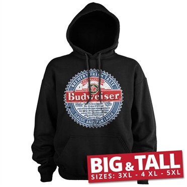 Budweiser American Lager Big & Tall Hoodie, Big & Tall Hooded Pullover