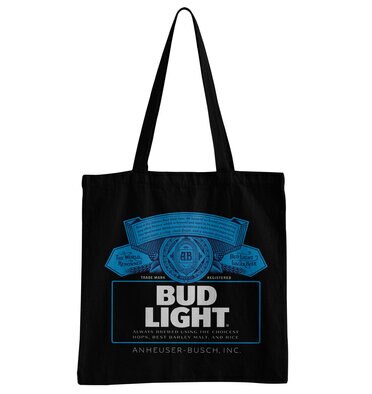 Läs mer om Bud Light Label Logo Tote Bag, Accessories