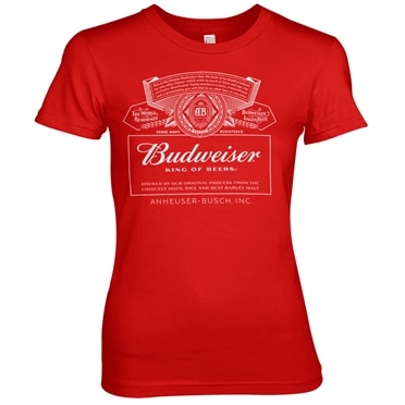 Läs mer om Budweiser White Logo Girly Tee, T-Shirt