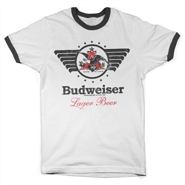 Läs mer om Budweiser Vintage Eagle Ringer Tee, T-Shirt
