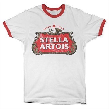 Läs mer om Stella Artois Washed Logo Ringer Tee, T-Shirt