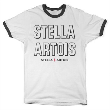 Läs mer om Stella Artois Retro Wordmark Ringer Tee, T-Shirt