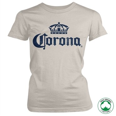 Corona Washed Logo Organic Girly T-Shirt, 100% Organic Girly T-Shirt