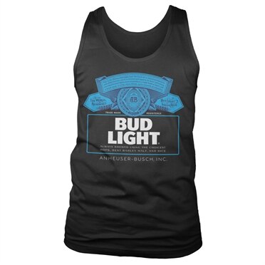 Bud Light Label Logo Tank Top, Tank Top