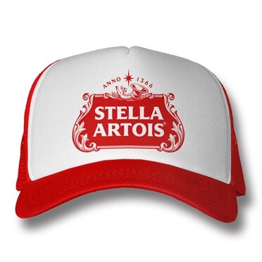 Stella Artois Logotype Trucker Cap, Adjustable Trucker Cap