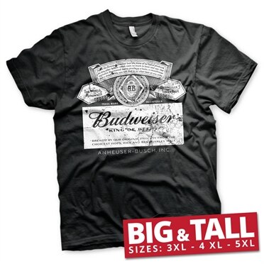 Läs mer om Budweiser Washed Logo Big & Tall T-Shirt, T-Shirt