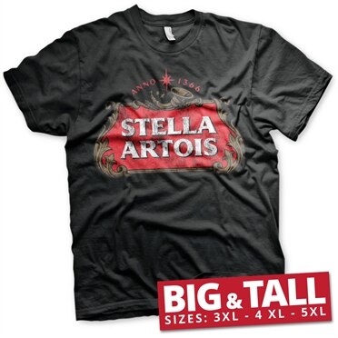Läs mer om Stella Artois Washed Logo Big & Tall T-Shirt, T-Shirt
