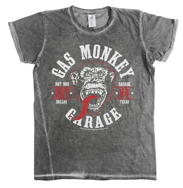 Gas Monkey Garage Round Seal Urban T-Shirt, Washed Urban T-Shirt