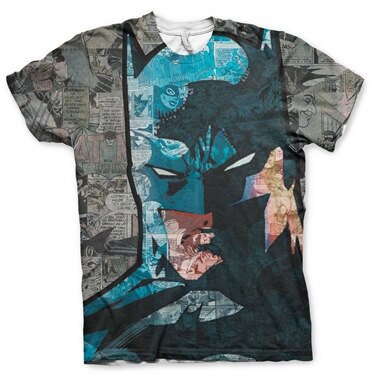 Batman Face-Up Allover T-Shirt, Modern Fit Polyester Tee
