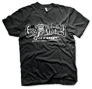 Gas Monkey Garage White Logo T-Shirt, Basic Tee