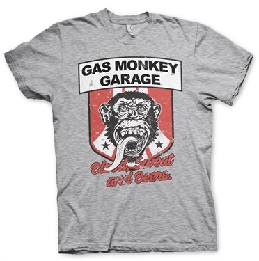 Gas Monkey Garage Stripes Shield T-Shirt, Basic Tee