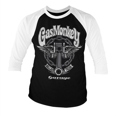 Gas Monkey Garage Big Piston Baseball 3/4 Sleeve Tee, Baseball 3/4 Sleeve Tee