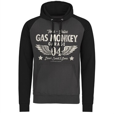 Gas Monkey Garage 04-WINGS Baseball Hoodie, Baseball Hooded Pullover