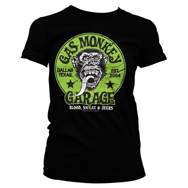 Gas Monkey Garage - Green Logo Girly Tee, Girly Tee