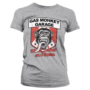 Gas Monkey Garage Stripes Shield Girly Tee, Girly Tee