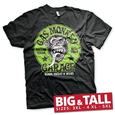 Gas Monkey Garage - Green Logo Big & Tall T-Shirt, Big & Tall Basic Tee