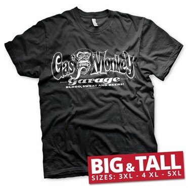 Gas Monkey Garage White Logo Big & Tall T-Shirt, Big & Tall T-Shirt