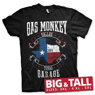 Gas Monkey Garage - Texas Flag Big & Tall T-Shirt, Big & Tall T-Shirt