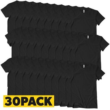 Läs mer om T-Shirts Megapack Svart - 30 pack, T-Shirt