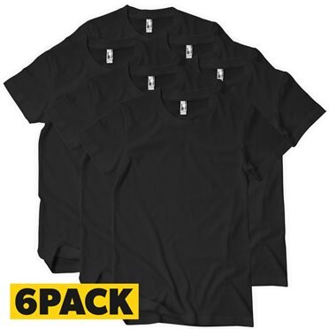 T-Shirts Bigpack Svart - 6 pack, T-Shirt